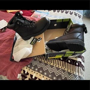 NIB SR Steel Toe Boots Industry style Slip Resistance outsole tech Sz 9.5